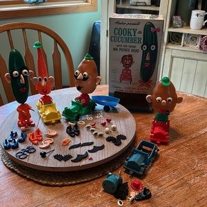 Vintage Hasbro 1966 Cooky Cumumber Cucumber and Friend Mr Potato Head